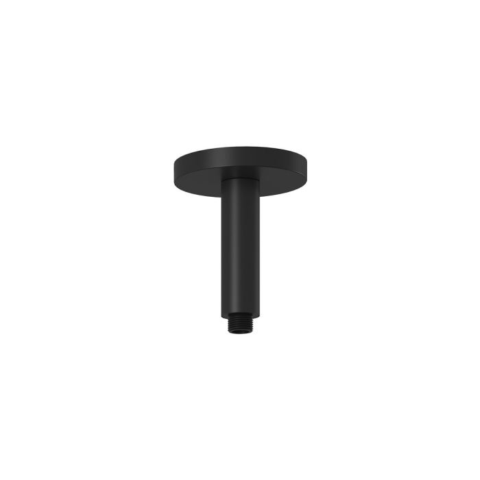 Premia Bras de douche vertical Moroka 6 po avec garniture ronde Noir mat