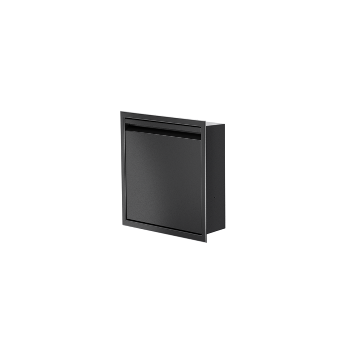 Niche de douche avec porte 12 po x 12 po noir mat