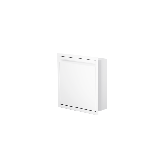Niche de douche avec porte 12 po x 12 po blanc mat