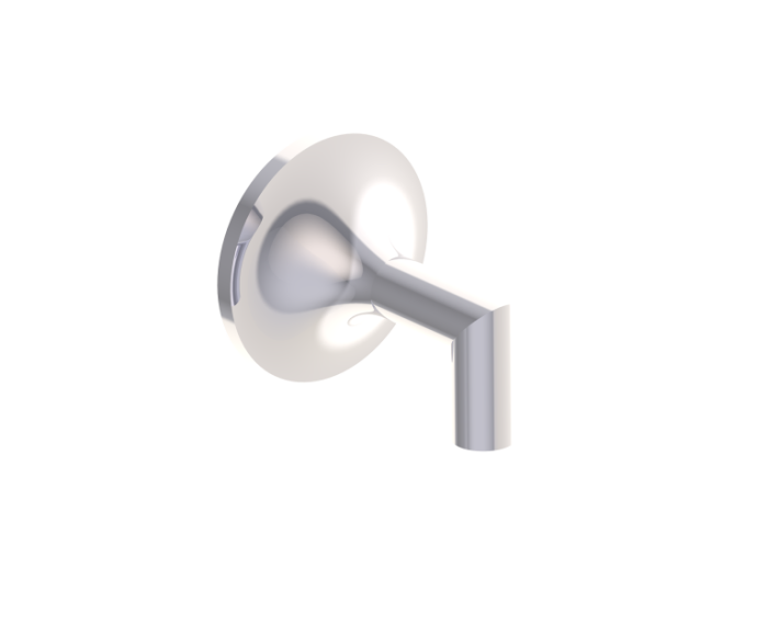bouton simple à jumeler avec poignée de porte de douche PARIS 1307503 chrome poli