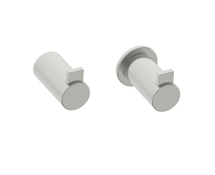 crochet à peignoir simple PORTO 137134 nickel brossé