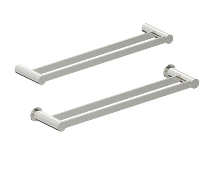 barre à serviette double 18 po PORTO 137182 nickel poli