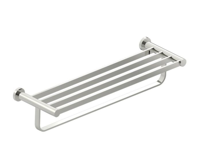 tablette porte-serviettes avec barre à serviette PORTO 137442 nickel poli