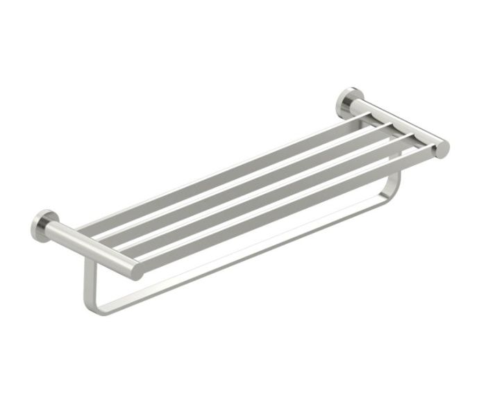 tablette porte-serviettes avec barre à serviette PORTO 137442 nickel brossé