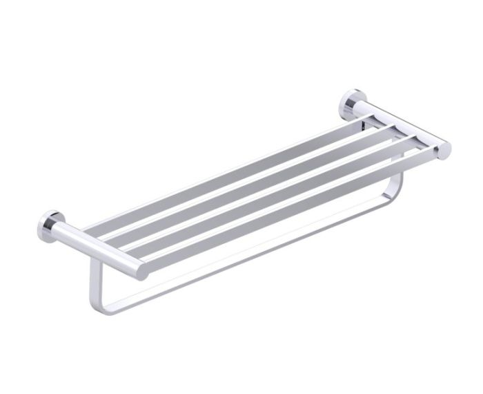 tablette porte-serviettes avec barre à serviette PORTO 137442 chrome poli