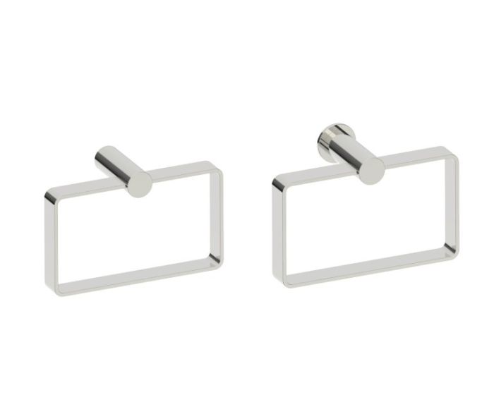 Square anneau porte-serviette PORTO 137464 nickel poli