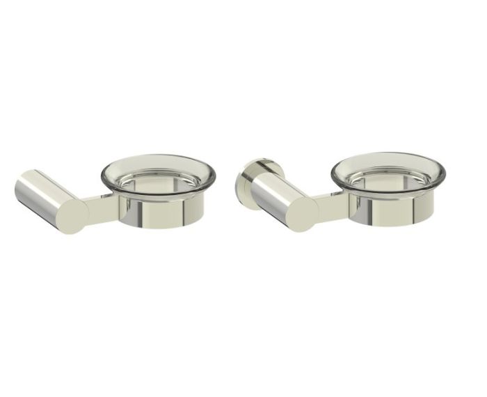 montage muraled porte-savon with Chrome Glass PORTO 137650 nickel poli