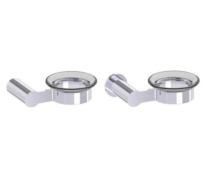 montage muraled porte-savon with Chrome Glass PORTO 137650 chrome poli