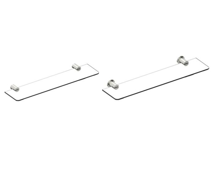 tablette en verre PORTO 137671 nickel poli