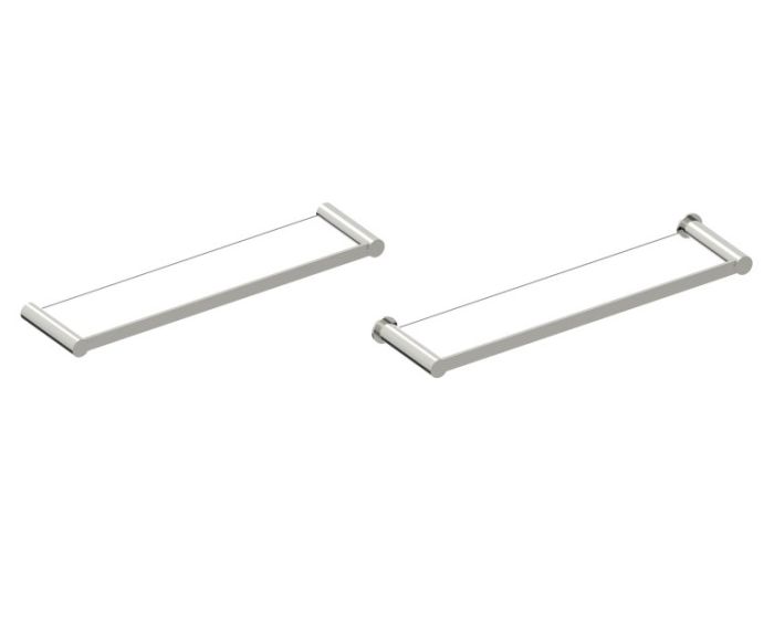 tablette en verre PORTO 137673 nickel brossé