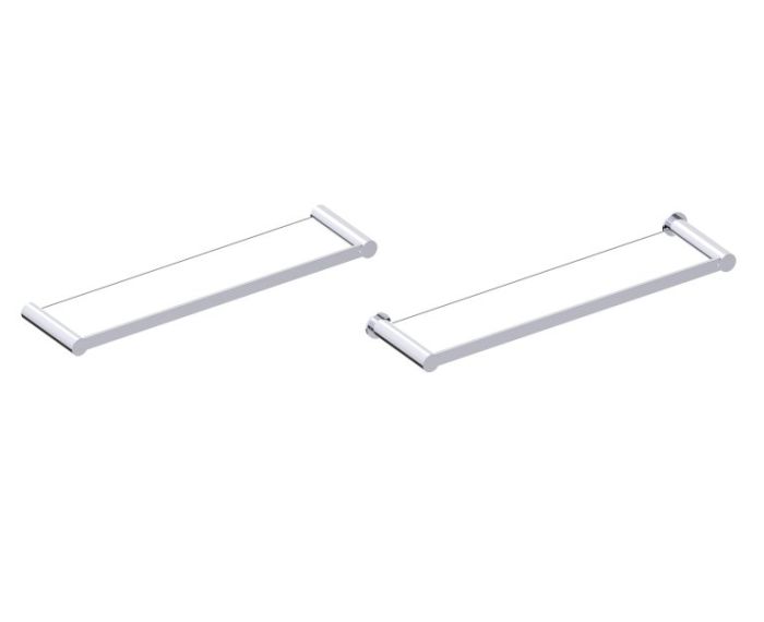 tablette en verre PORTO 137673 chrome poli