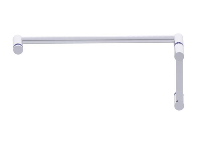 poignée de porte de douche décalée 6 po x 18 po PORTO 13770618 chrome poli