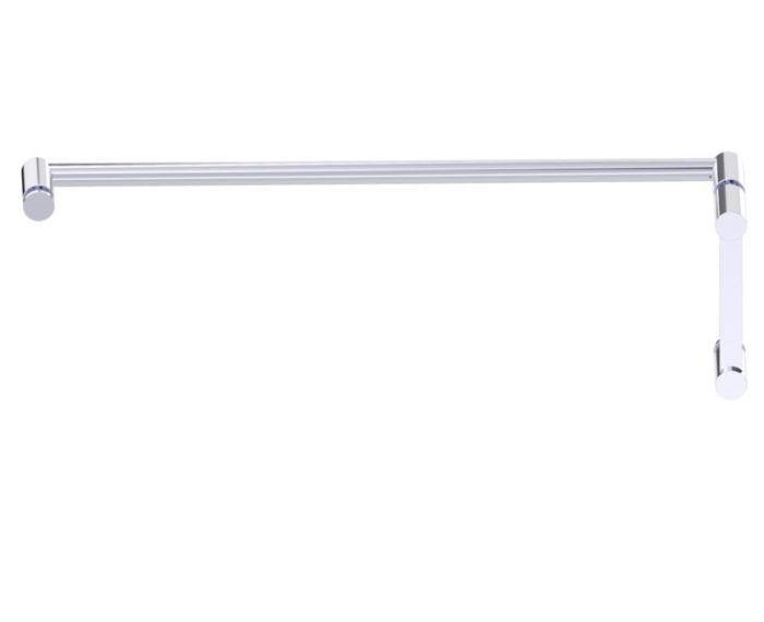 poignée de porte de douche décalée 6 po x 24 po PORTO 13770624 chrome poli