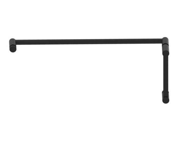 poignée de porte de douche décalée 8 po x 24 po PORTO 13770824 noir mat