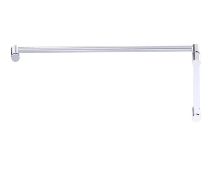 poignée de porte de douche décalée 8 po x 24 po PORTO 13770824 chrome poli