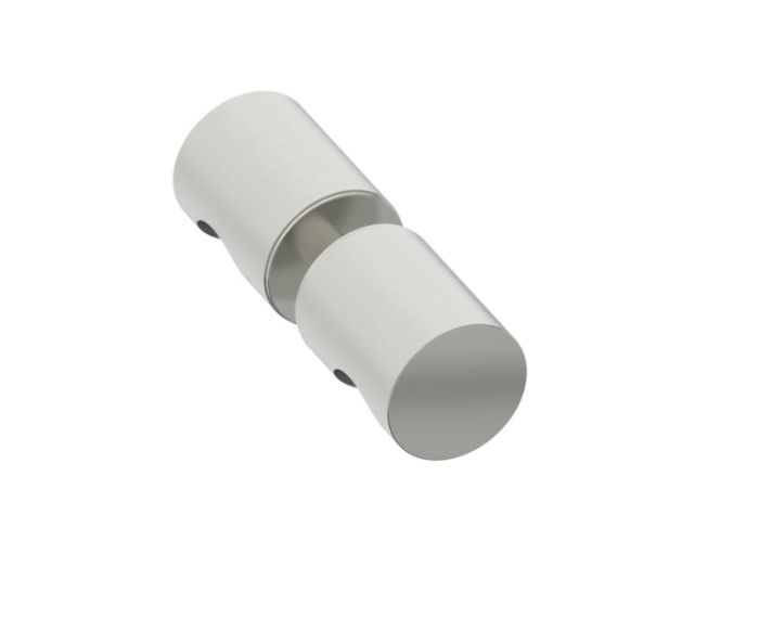 double poignée de porte de douche PORTO 1377502 nickel brossé