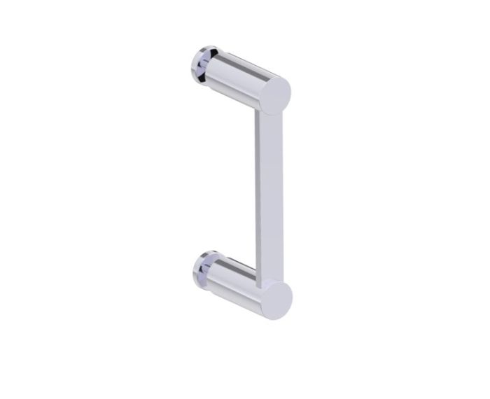 6 po poignée simple pour porte de douche en verre PORTO 1377506 chrome poli
