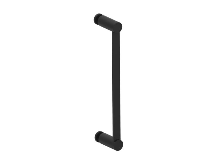 12 po poignée simple pour porte de douche en verre PORTO 1377512 noir mat