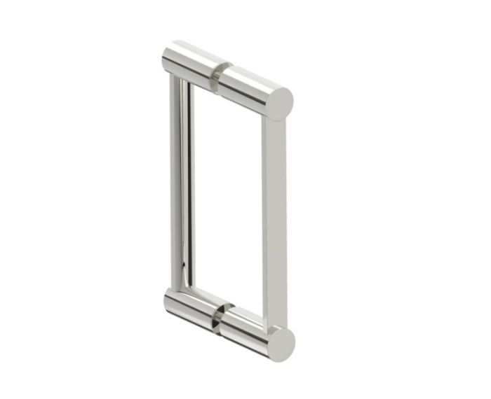 8 po poignée double pour porte de douche en verre PORTO 1377808 nickel poli