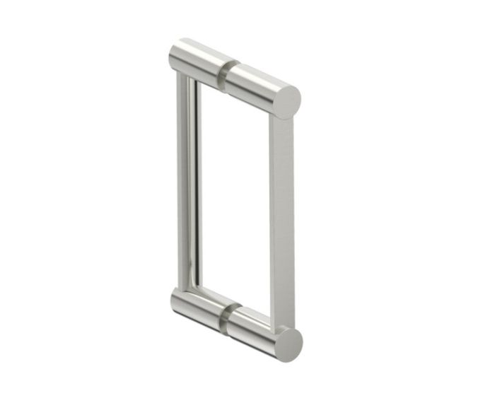 8 po poignée double pour porte de douche en verre PORTO 1377808 nickel brossé