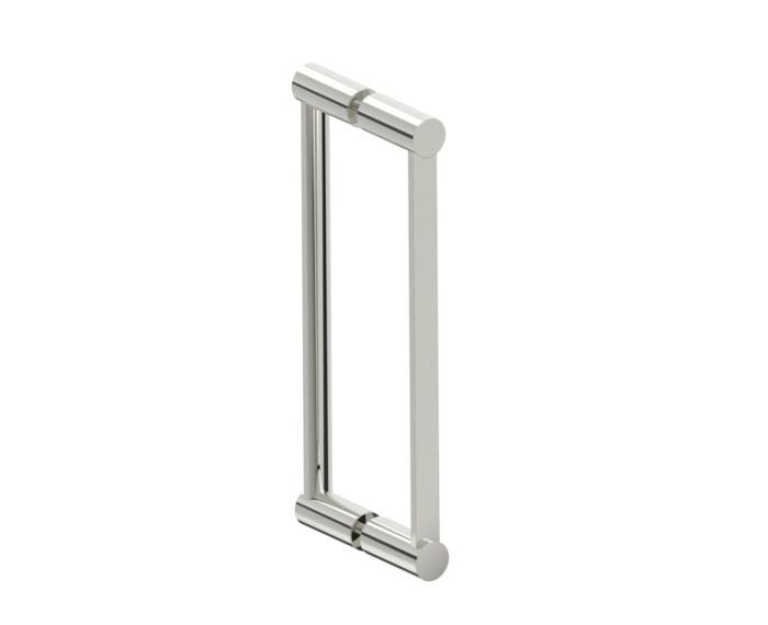 12 po poignée double pour porte de douche en verre PORTO 1377812 nickel poli