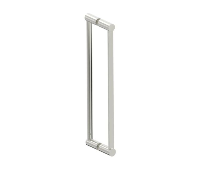 18 po poignée double pour porte de douche en verre PORTO 1377818 nickel poli