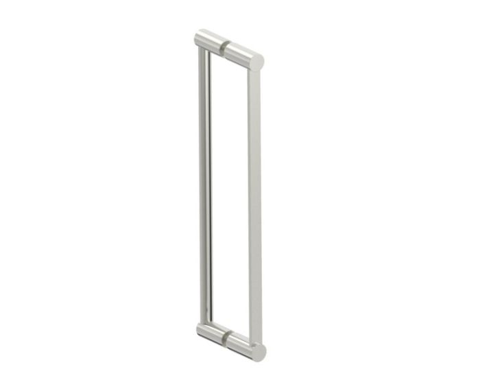 18 po poignée double pour porte de douche en verre PORTO 1377818 nickel brossé