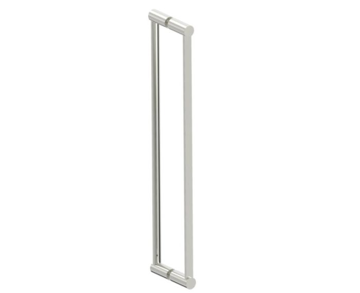 24 po poignée double pour porte de douche en verre PORTO 1377824 nickel poli