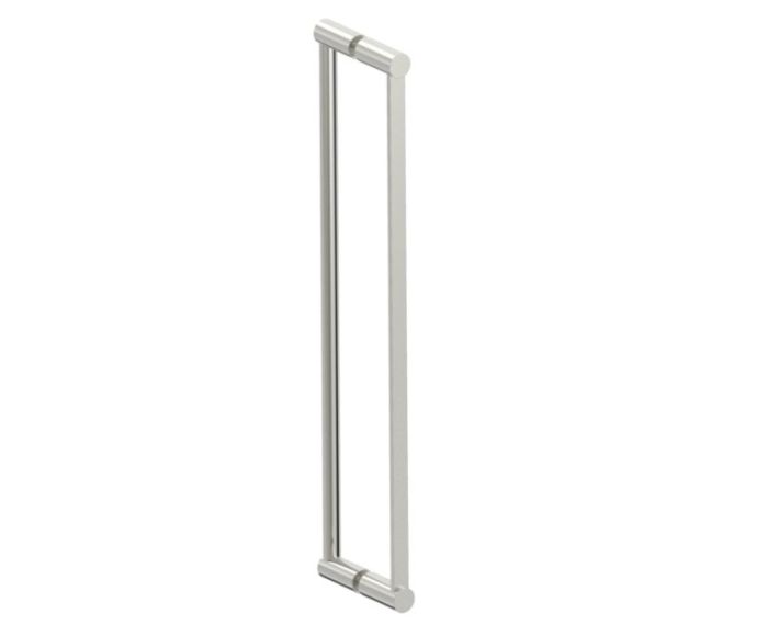 24 po poignée double pour porte de douche en verre PORTO 1377824 nickel brossé
