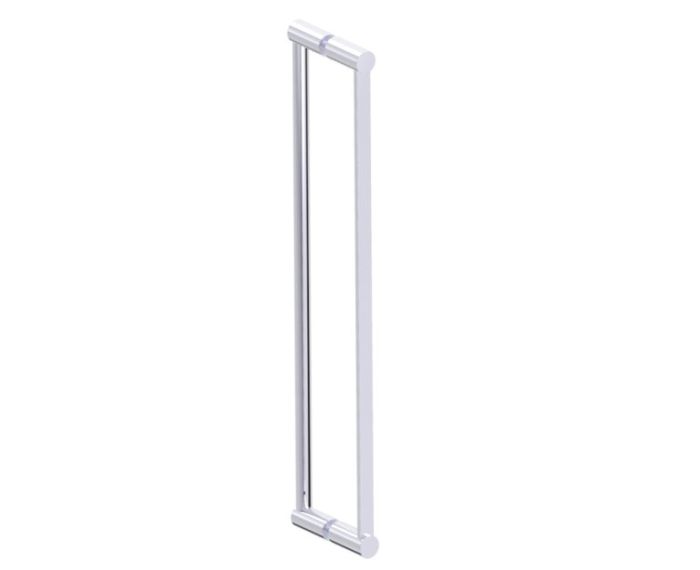 24 po poignée double pour porte de douche en verre PORTO 1377824 chrome poli