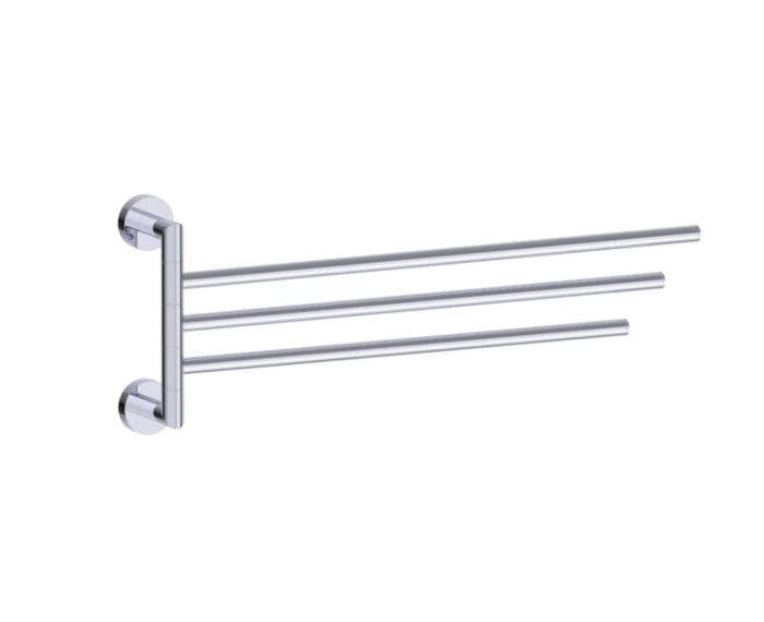 18 po barre à serviette triple pivotante OSLO 144111 chrome poli