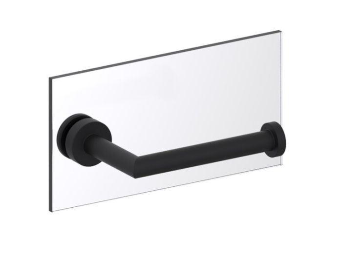 simple porte-papier hygiénique traversant pour verre OSLO 144151TG noir mat