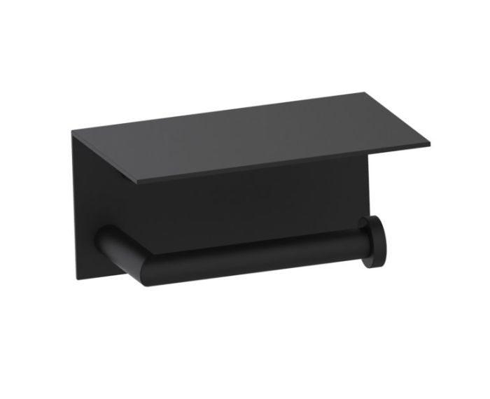 simple porte-papier hygiénique avec tablette OSLO 144159 noir mat