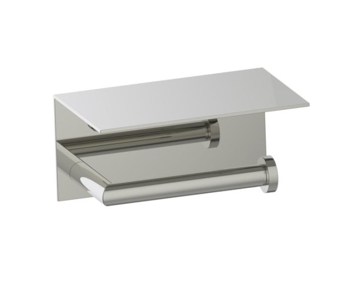 simple porte-papier hygiénique avec tablette OSLO 144159 nickel poli
