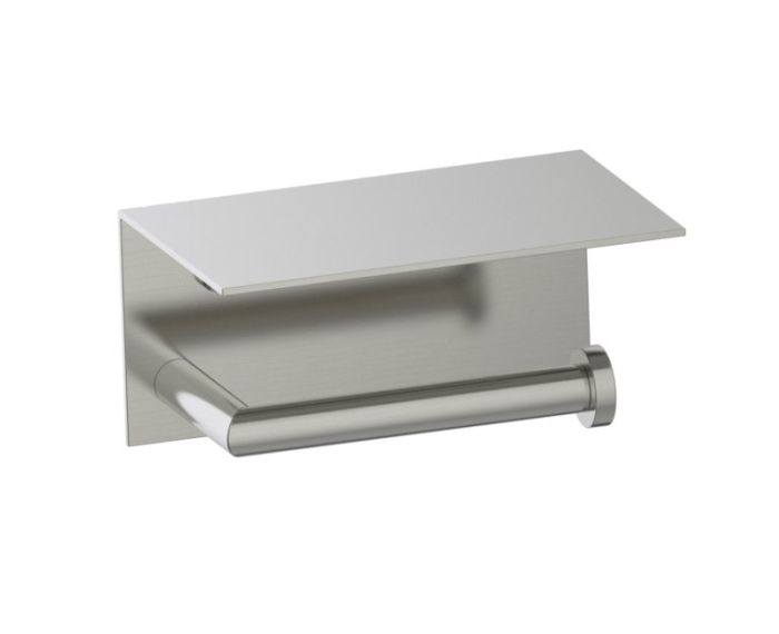 simple porte-papier hygiénique avec tablette OSLO 144159 nickel brossé