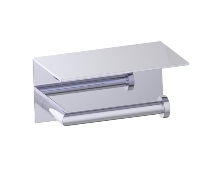 simple porte-papier hygiénique avec tablette OSLO 144159 chrome poli