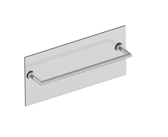barre à serviette 18 po traversant pour verre OSLO 144180TG nickel poli