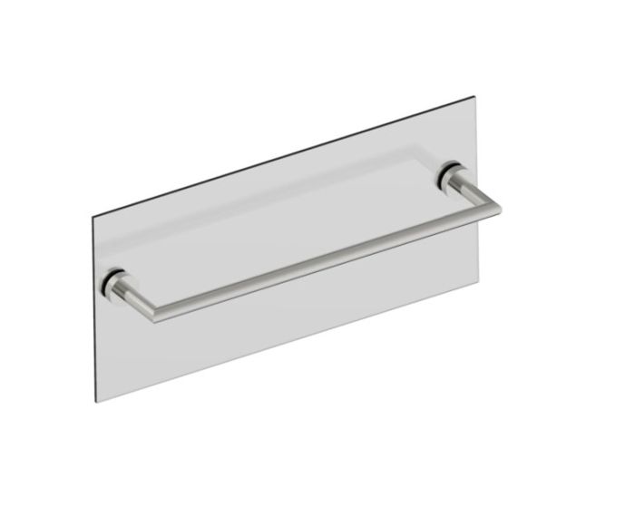 barre à serviette 18 po traversant pour verre OSLO 144180TG nickel brossé