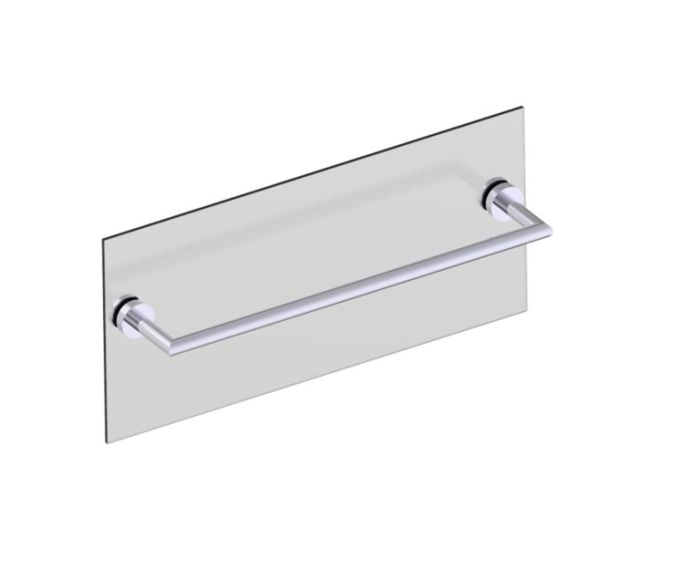 barre à serviette 18 po traversant pour verre OSLO 144180TG chrome poli