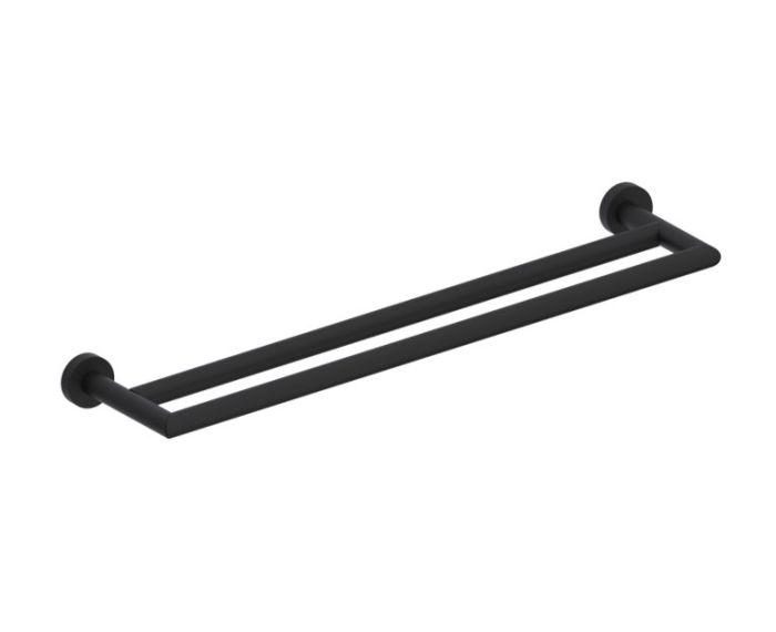 barre à serviette double 18 po OSLO 144182 noir mat