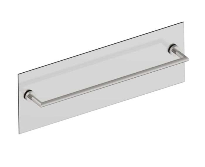 barre à serviette 24 po traversant pour verre OSLO 144240TG nickel brossé