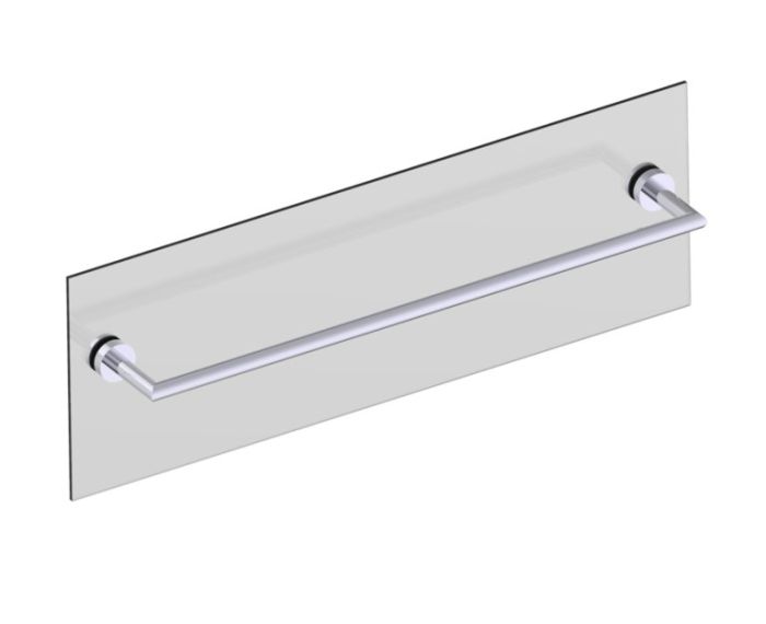 barre à serviette 24 po traversant pour verre OSLO 144240TG chrome poli