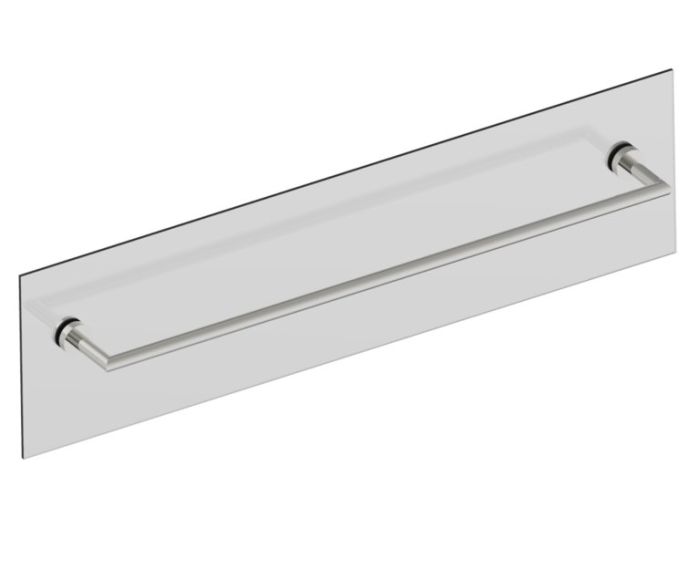 barre à serviette 30 po traversant pour verre OSLO 144300TG nickel poli