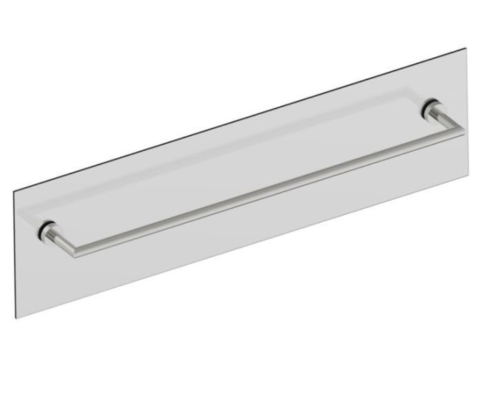 barre à serviette 30 po traversant pour verre OSLO 144300TG nickel brossé