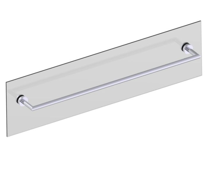 barre à serviette 30 po traversant pour verre OSLO 144300TG chrome poli