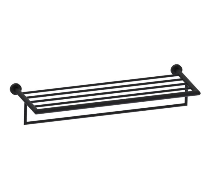 24 po tablette porte-serviettes avec barre à serviette OSLO 144442 noir mat