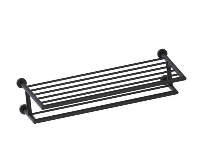 24 po tablette porte-serviettes avec barre à serviette double OSLO 144444 noir mat