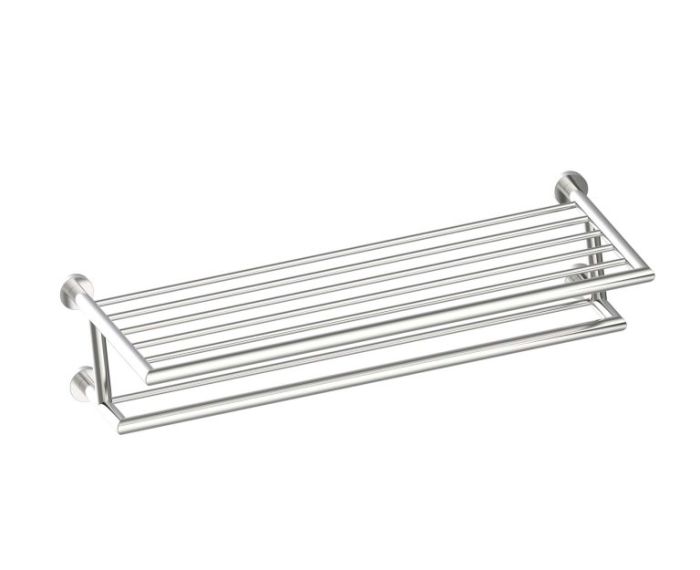 24 po tablette porte-serviettes avec barre à serviette double OSLO 144444 nickel brossé