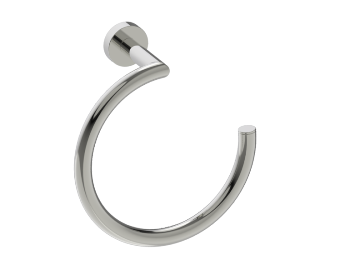 anneau porte-serviette dos plein OSLO 144463SB nickel poli