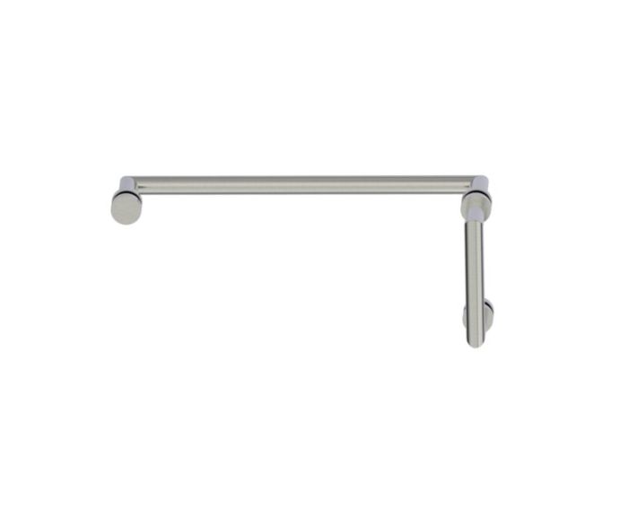 poignée de porte de douche décalée 6 po x 18 po OSLO 14470618 nickel brossé